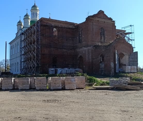 Храм Николая Чудотворца в ходе восстановления